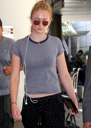 Sophie Turner Arriving at LAX Airport in Los Angeles