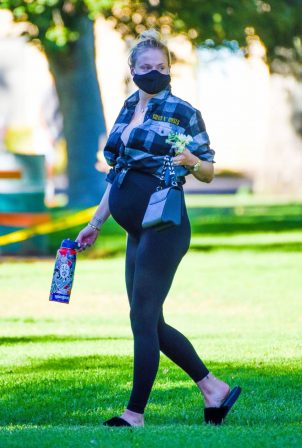 Sophie Turner at a park in Los Angeles