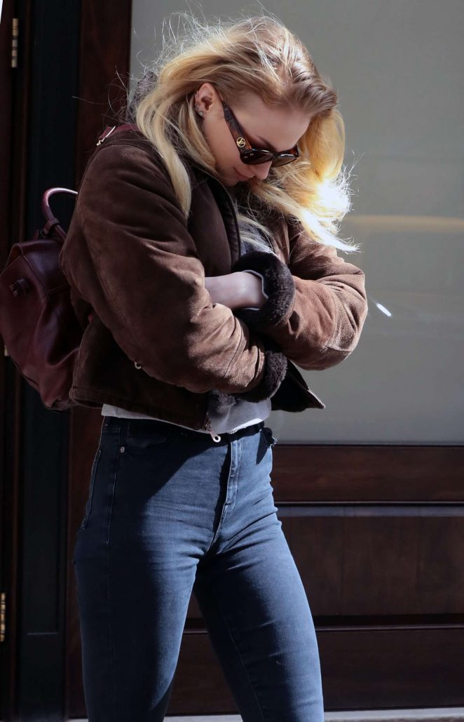 Sophie Turner in Jeans Out in New York City