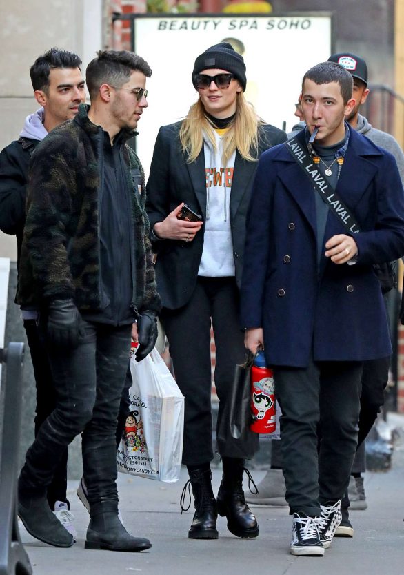 Sophie Turner, Joe and Nick Jonas - Out in New York