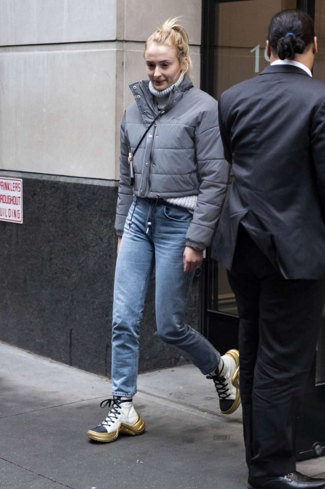 Sophie Turner - Leaving office building in NYC