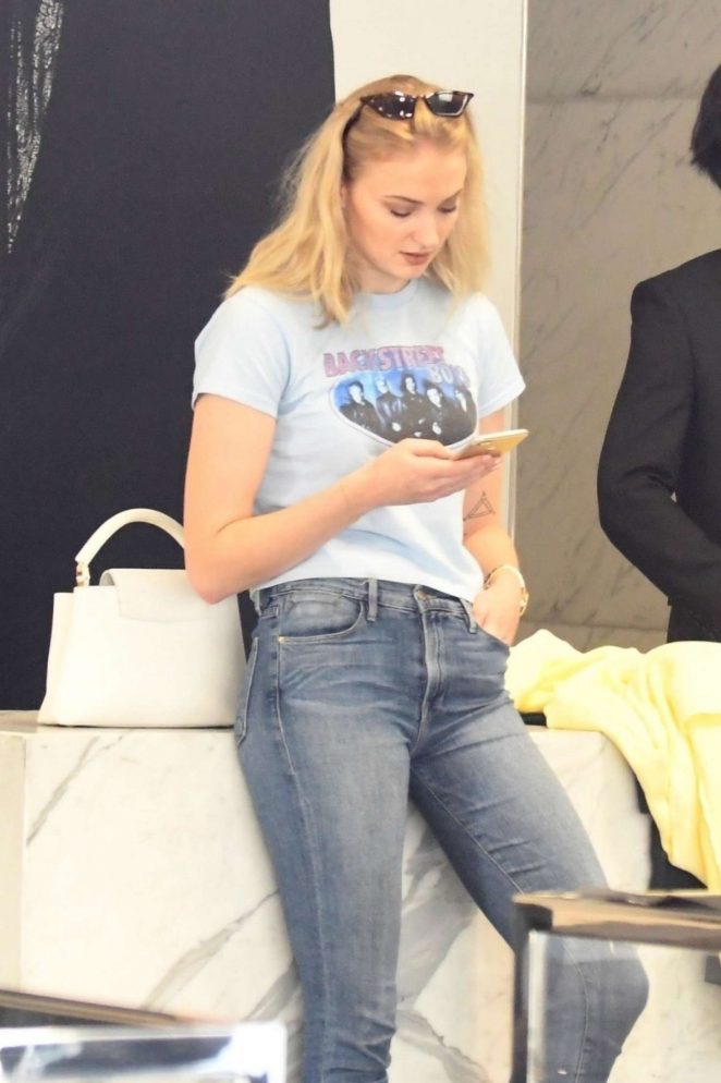Sophie Turner on The Sunset Strip in West Hollywood