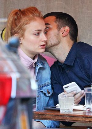 Sophie Turner out for lunch at Sant Ambroeus in NY
