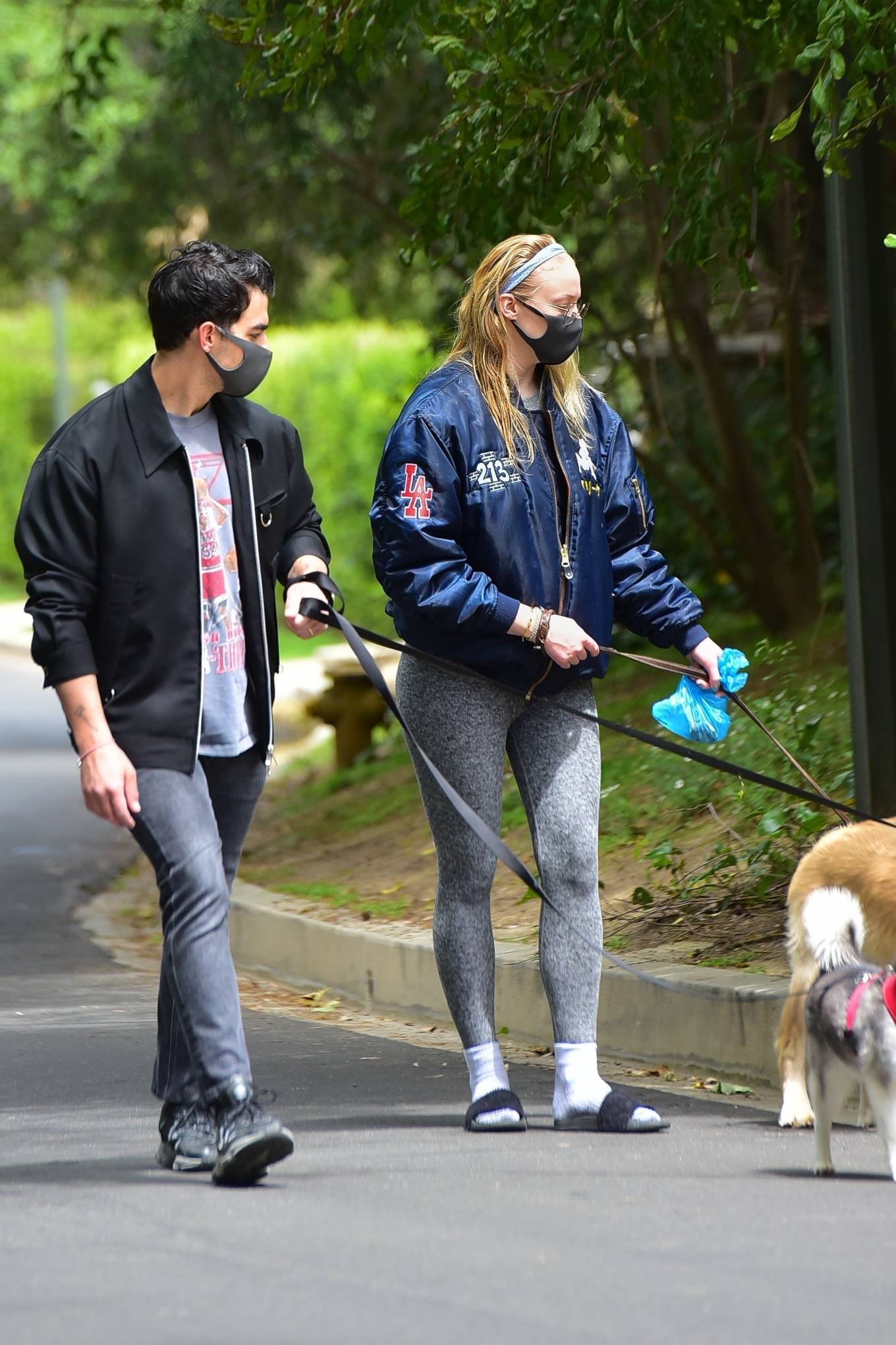 Sophie Turner â€“ Spotted while walking her dogs in Los Angeles