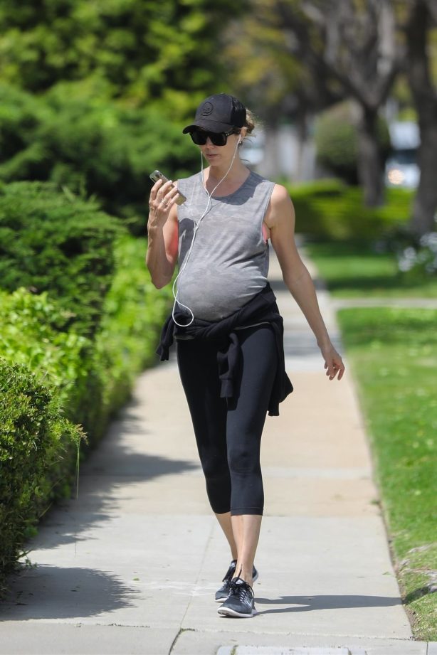 Stacy Keibler - Baby Bump as She Steps out for a walk in Beverly Hills