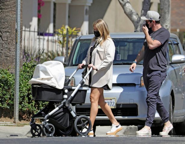 Stassi Schroeder - With Beau Clark out with their newborn daughter in Los Angeles