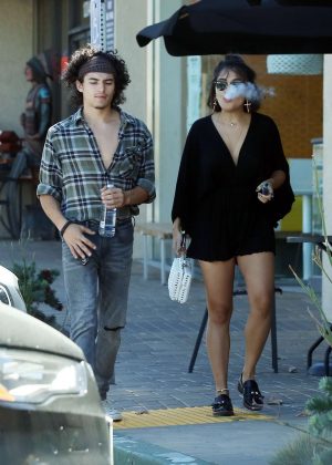 Stella Hudgens and boyfriend Eric Unger out in Studio City