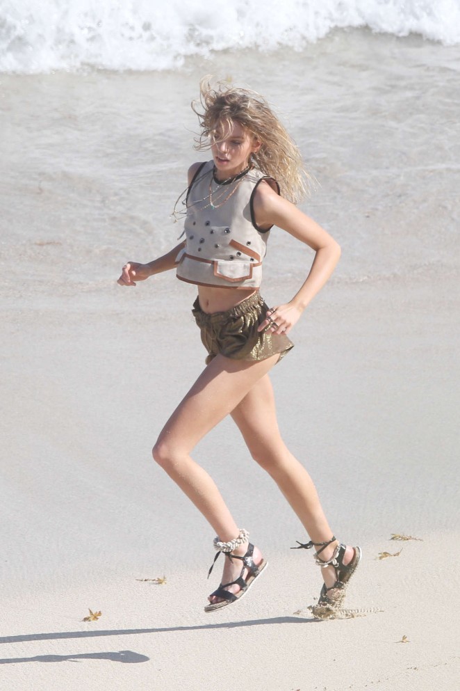 Stella Maxwell at a photoshoot in St Barts