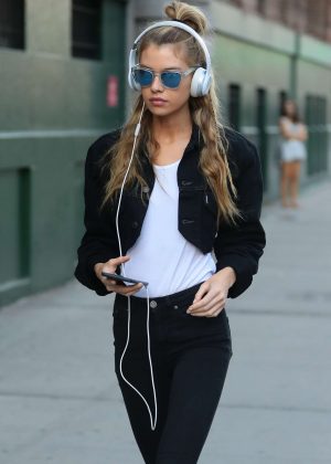 Stella Maxwell in Skinny Jeans out in NYC