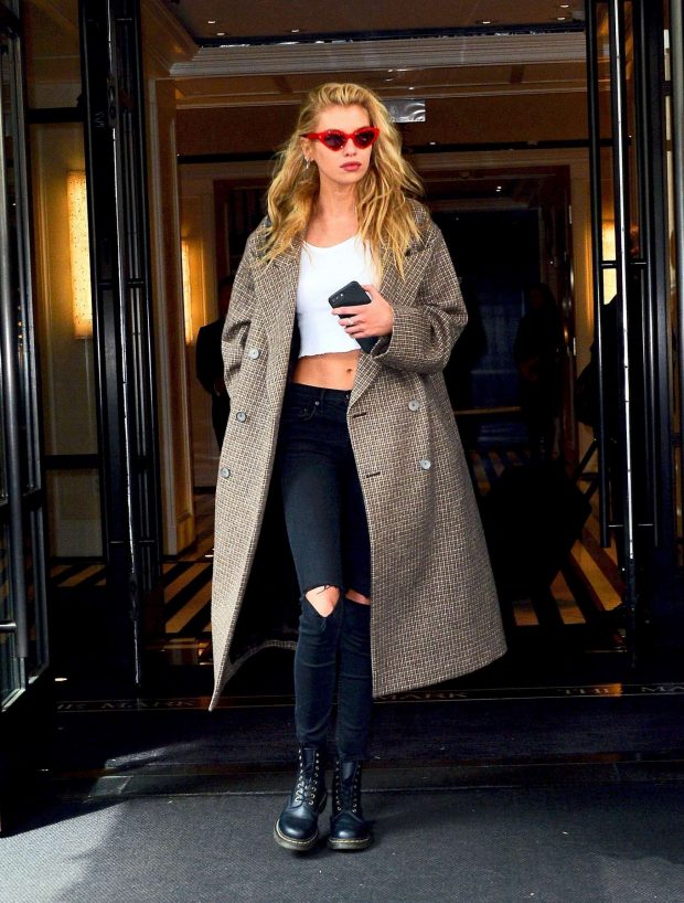 Stella Maxwell - Leaving The Mark Hotel in NYC