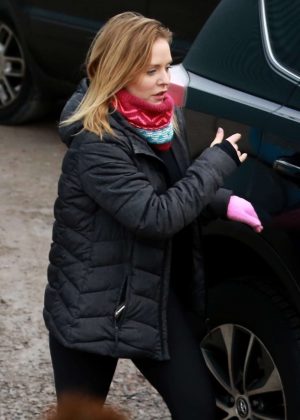 Stephanie Waring - Leaving an Silverblades Ice Rink in Altrincham