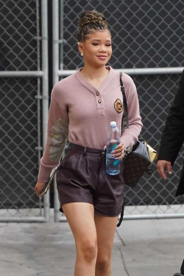 Storm Reid - Arriving at 'Jimmy Kimmel Live!' in Hollywood