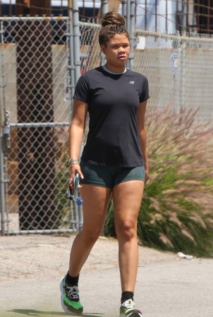 Storm Reid - Seen after the gym in Los Angeles