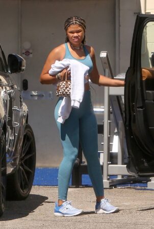 Storm Reid - Seen after workout in Los Angeles