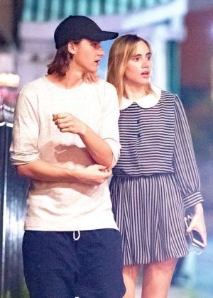 Suki Waterhouse and her brother Charlie out in Barbados