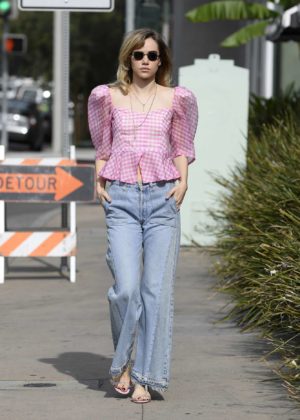 Suki Waterhouse out in West Hollywood