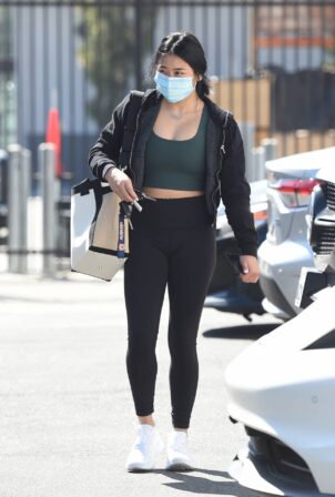 Sunisa Lee - Arriving at the DWTS studio in Los Angeles