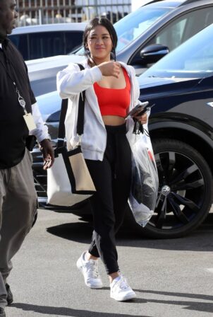 Sunisa Lee - Arriving for practice at the Dancing With The Stars rehearsal studio in Los Angeles