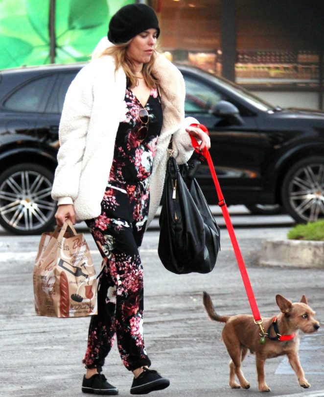 Susie Abromeit with her dog Charlie in West Hollywood