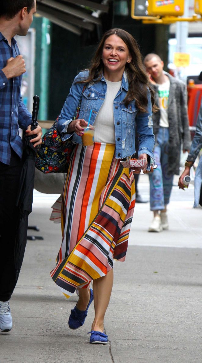Sutton Foster at the 'Younger' set in NYC