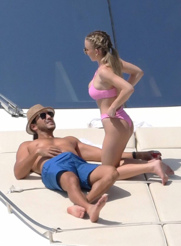 Sydney Sweeney - In a bikini with her boyfriend Jonathan Davino in Capri