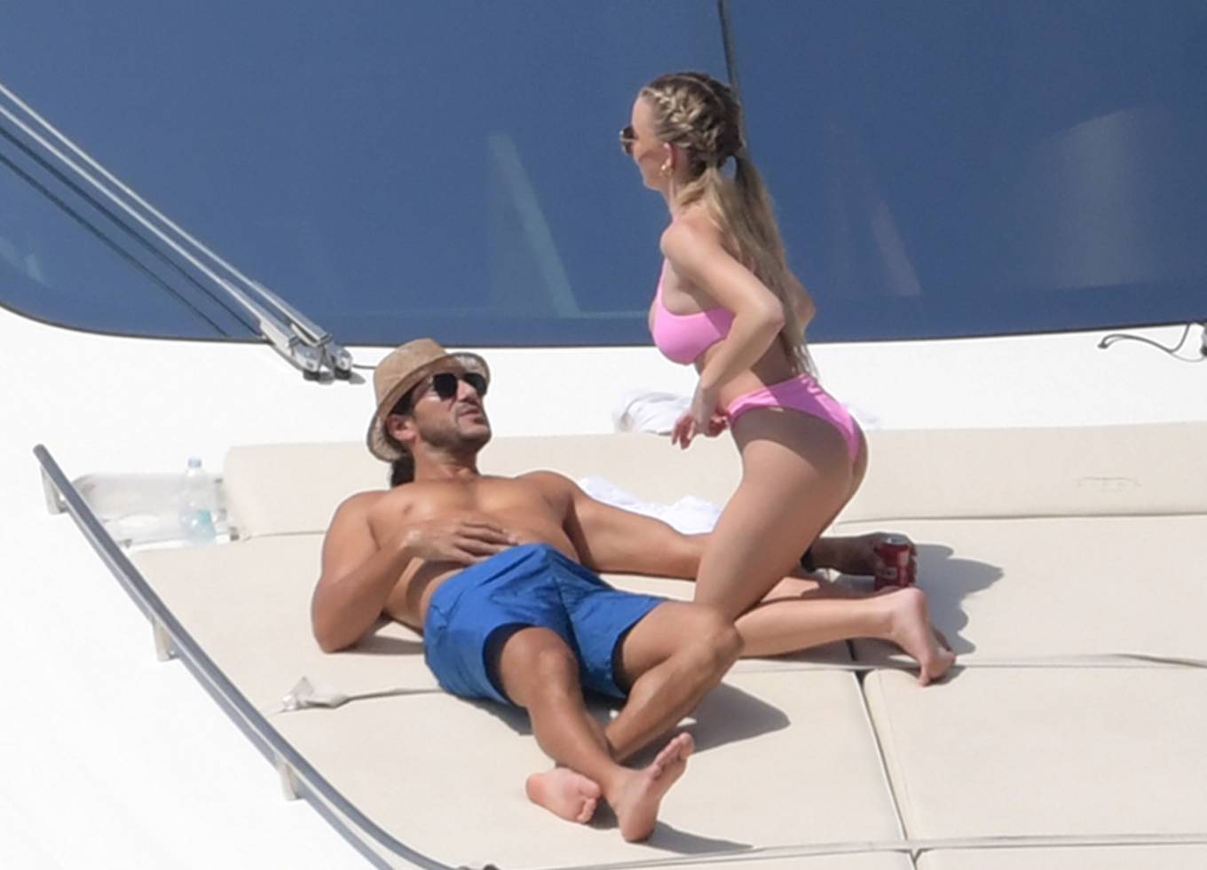 Sydney Sweeney - In a bikini with her boyfriend Jonathan Davino in Capri. 