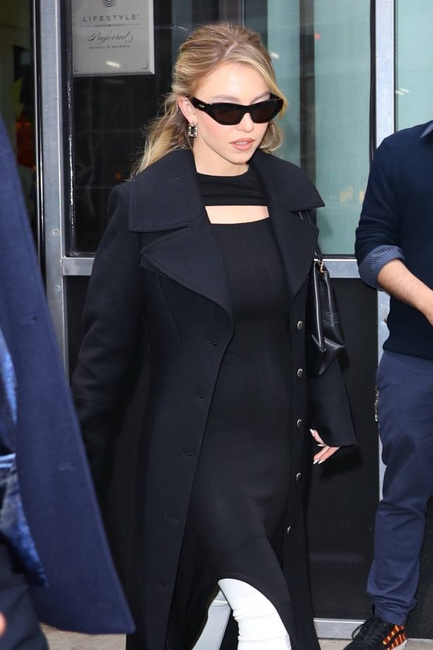 Sydney Sweeney - Steps out in all black in New York