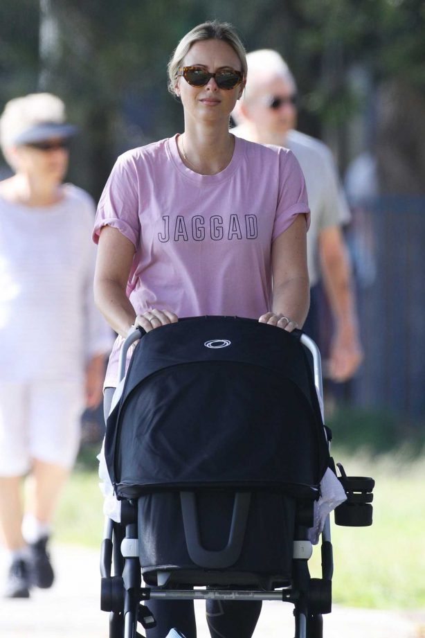Sylvia Jeffreys with her new born - Going for a walking in Double Bay
