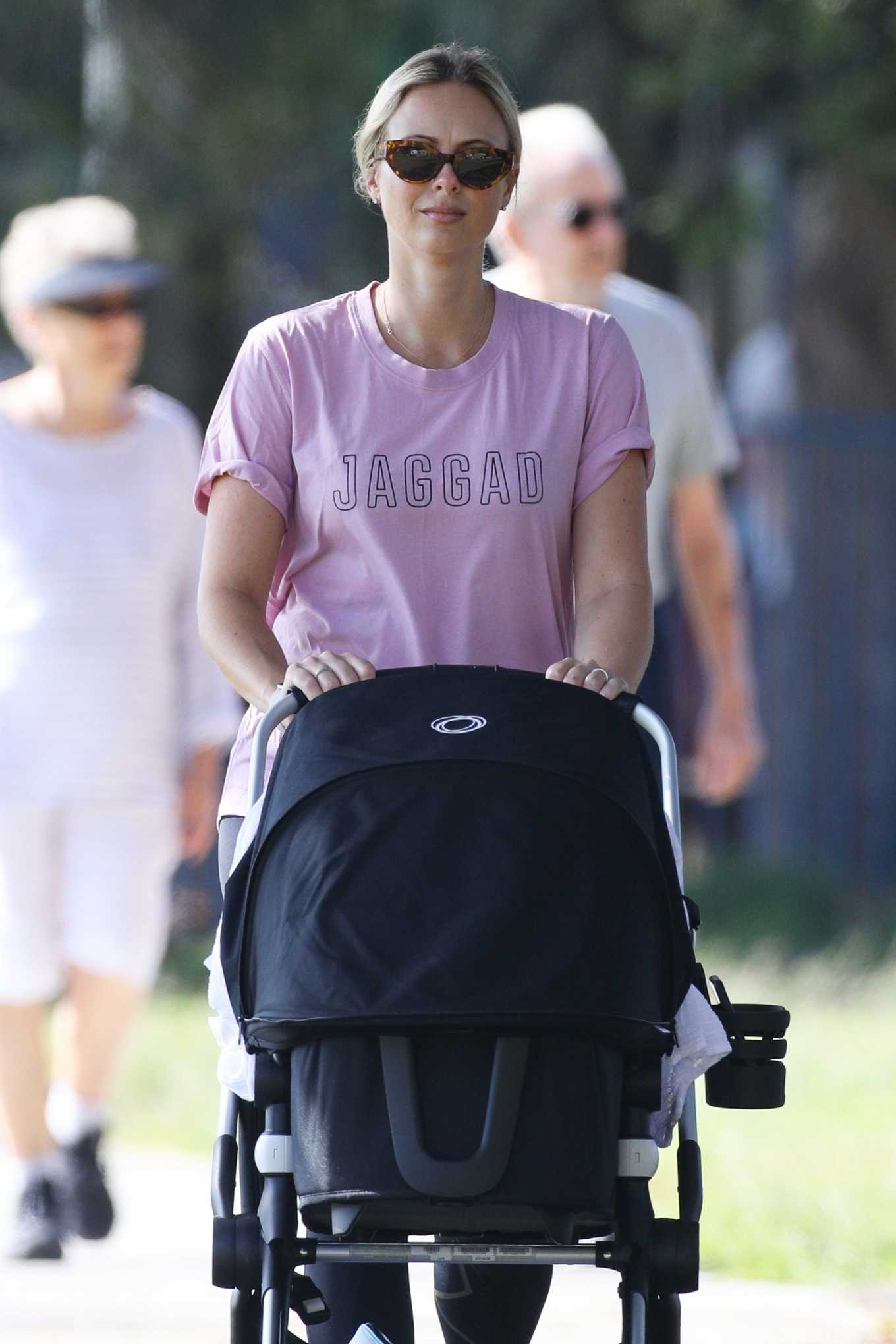 Sylvia Jeffreys With Her New Born â€“ Going For A Walking In Double Bay