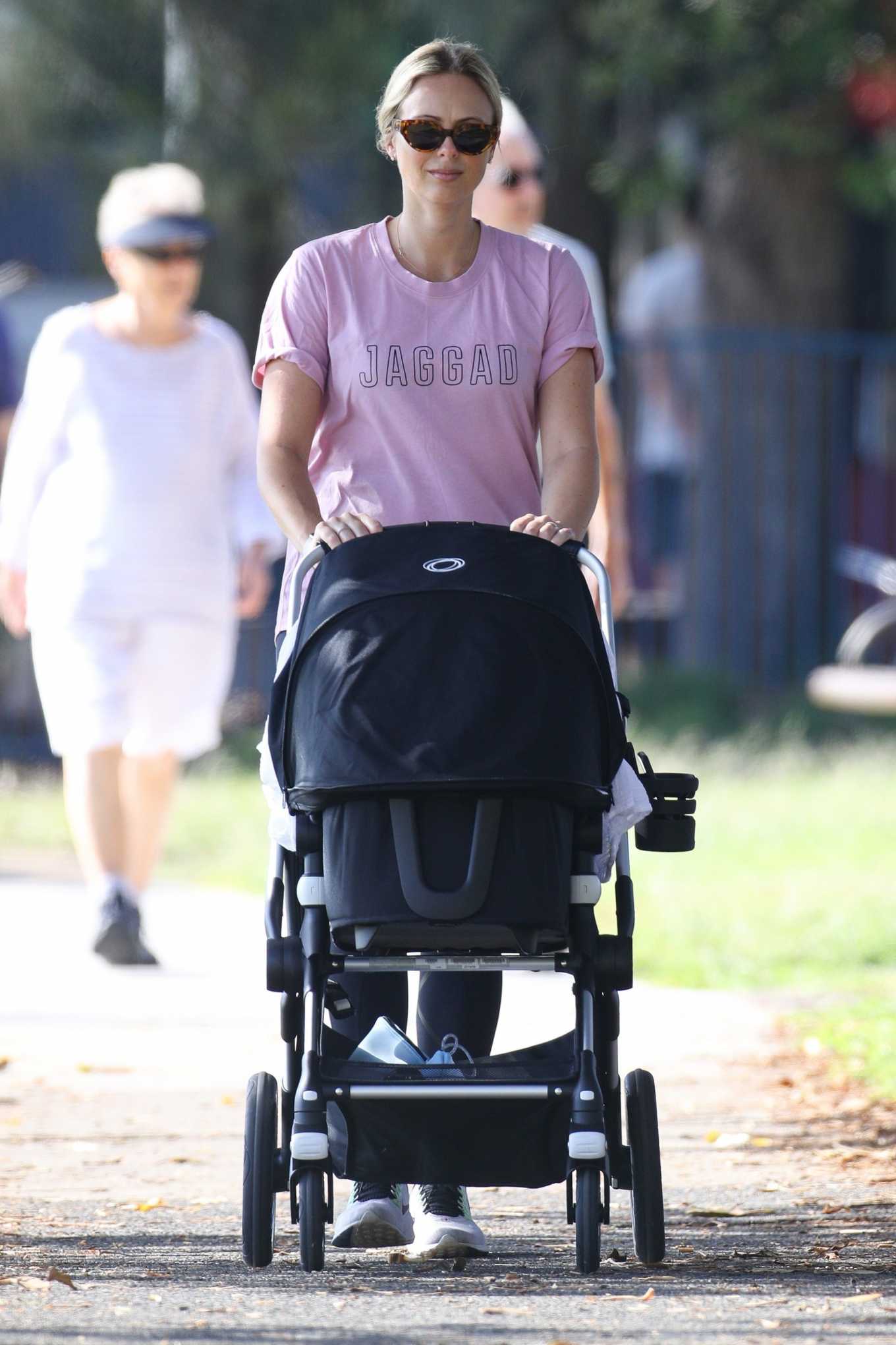 Sylvia Jeffreys with her new born â€“ Going for a walking in Double Bay