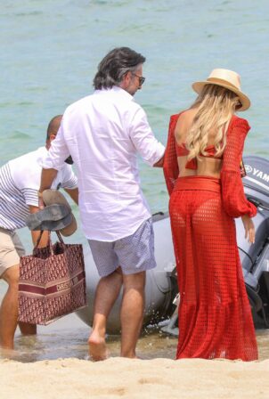 Sylvie Meis - With husband Niclas Castello are seen in Saint Tropez