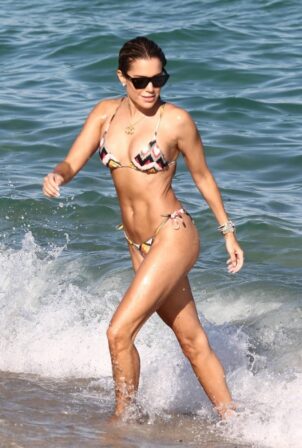 Sylvie Meis - With husband Niclas Castello hit the beach in Miami