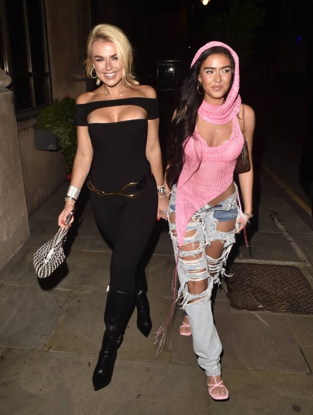 Tallia Storm - Photographed on a girls night out with Roxana Ruso in London