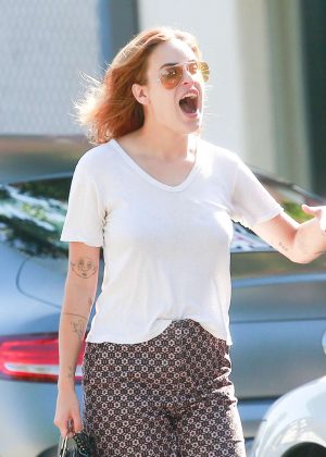 Tallulah Willis Leaving Gracias Madre Restaurant in West Hollywood