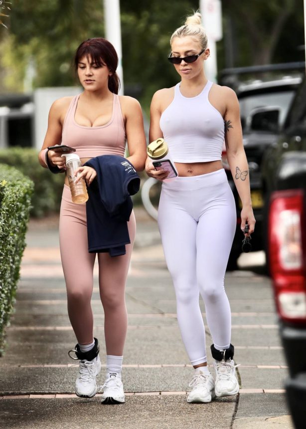 Tammy Hembrow and Starlette Thynne - Heading to a gym on the Gold Coast