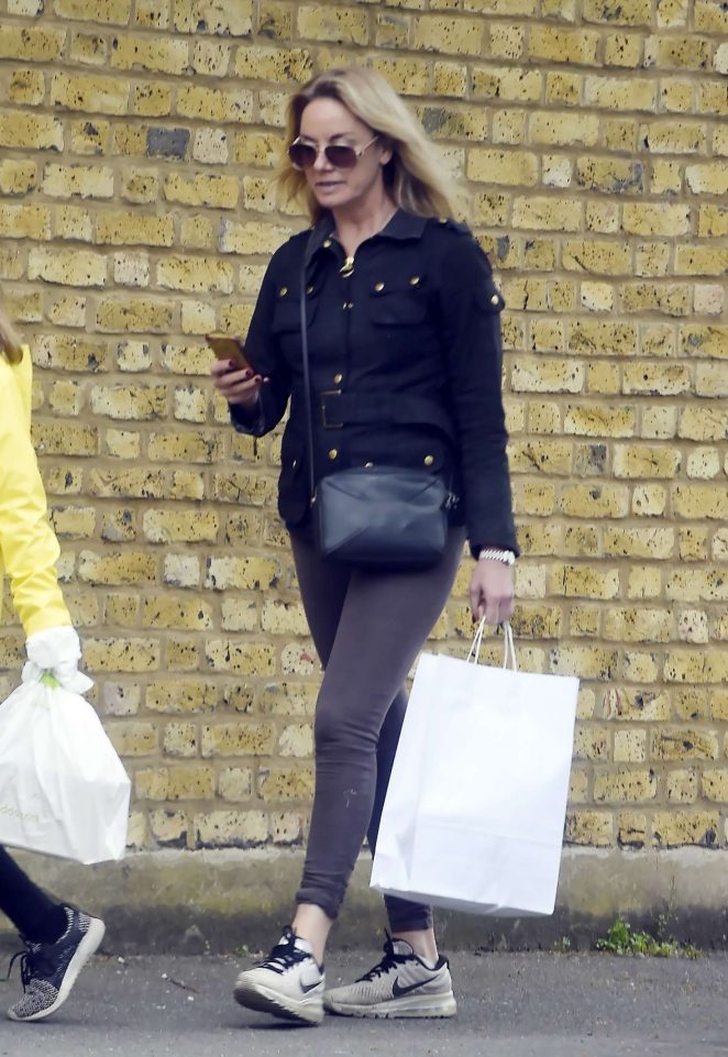 Tamzin Outhwaite out in North London