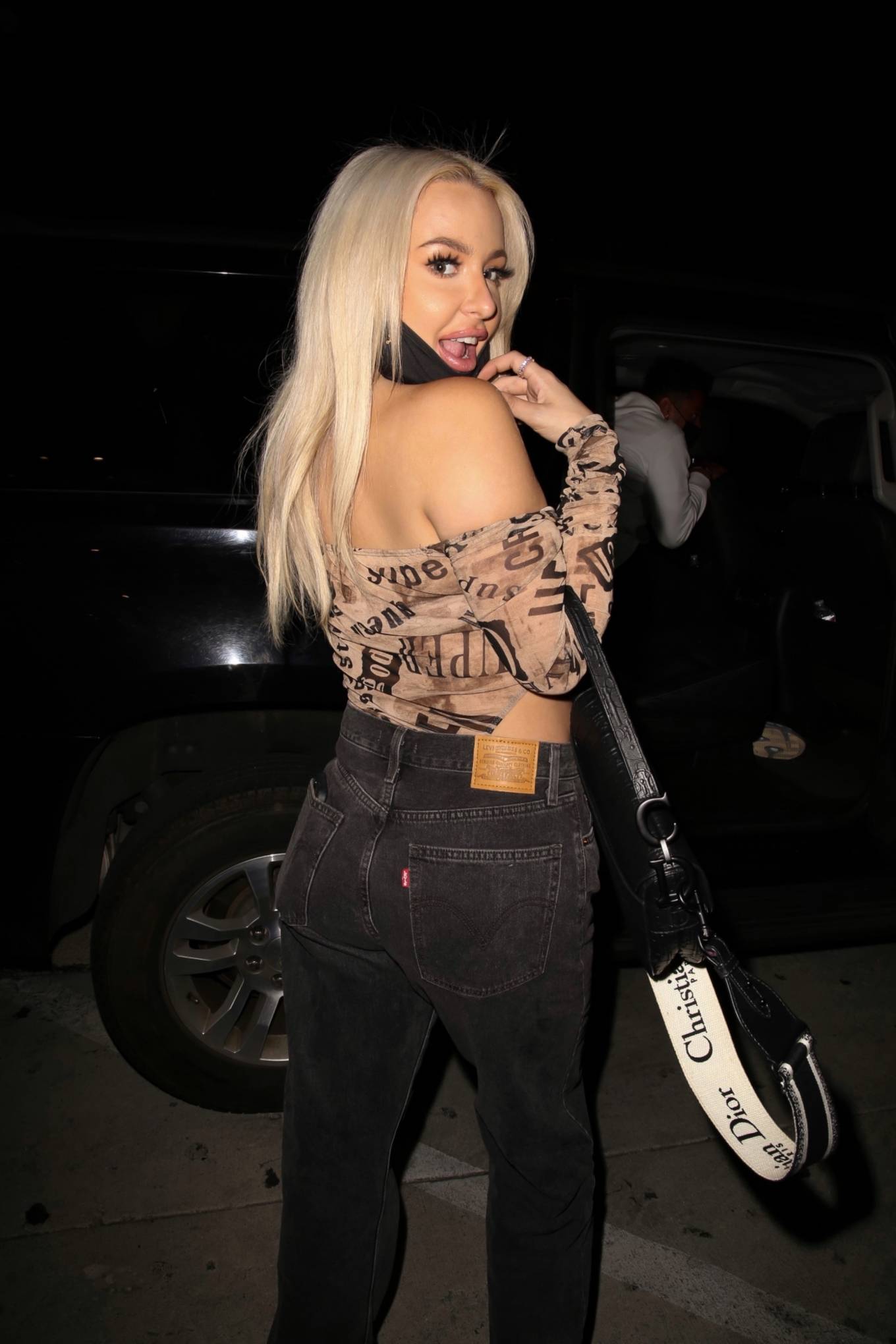Tana Mongeau - Night out after dinner in West Hollywood