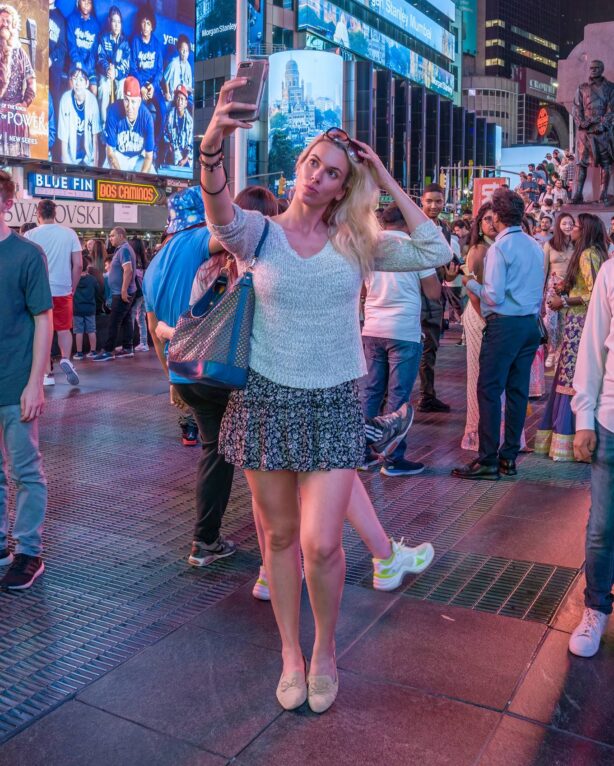 Tania Marie Caringi - Seen walking around New York's Times Square