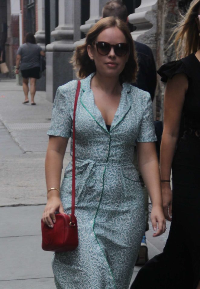 Tanya Burr - In long dress spotted leaving lunch at ABC Kitchen in New York City