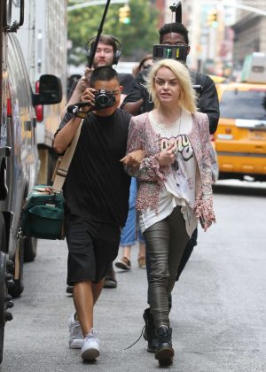Taryn Manning - Filming an upcoming untitled project in New York City