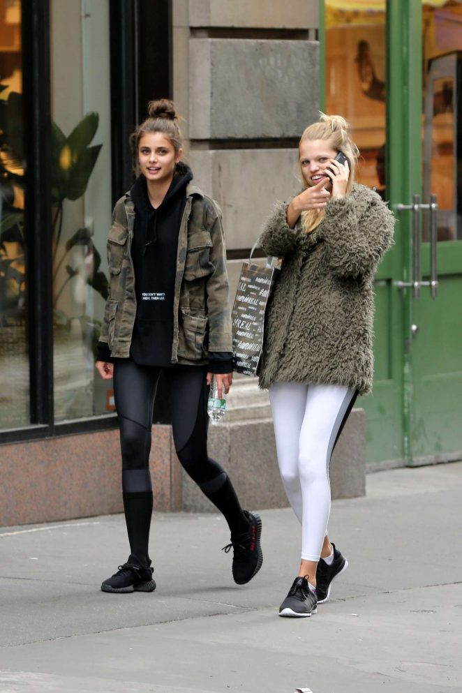 Taylor Hill and Daphne Groeneveld Leaving the Gym in New York City