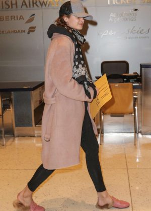 Taylor Hill - Arrives at JFK airport in NYC