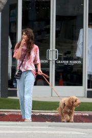 Taylor Hill - Walking her dog in West Hollywood