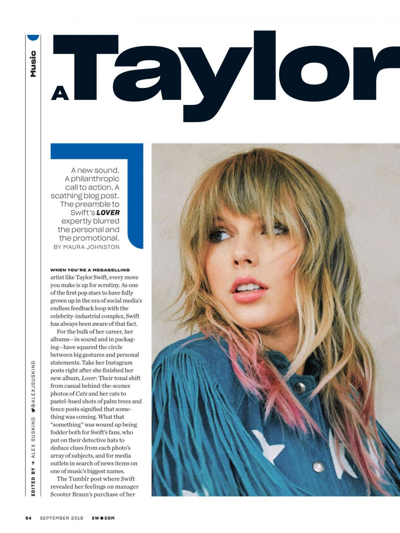 Taylor Swift â€“ Entertainment Weekly â€“ September 2019