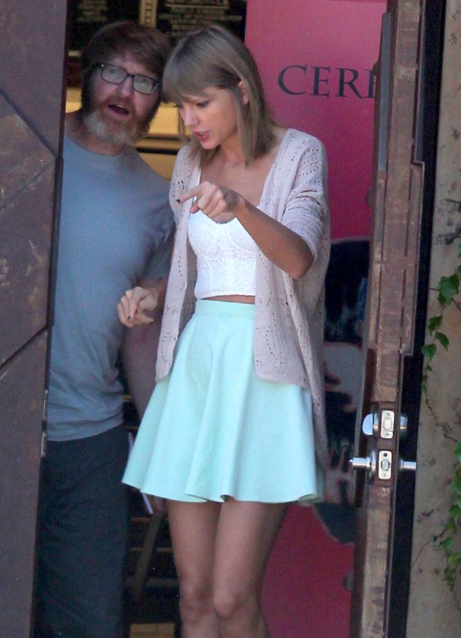 Taylor Swift in Short Skirt out in Studio City