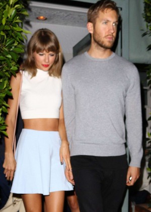Taylor Swift with Boyfriend Leaves Giorgio Baldi Restaurant