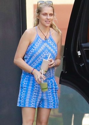 Teresa Palmer in Blue - Out in Los Angeles