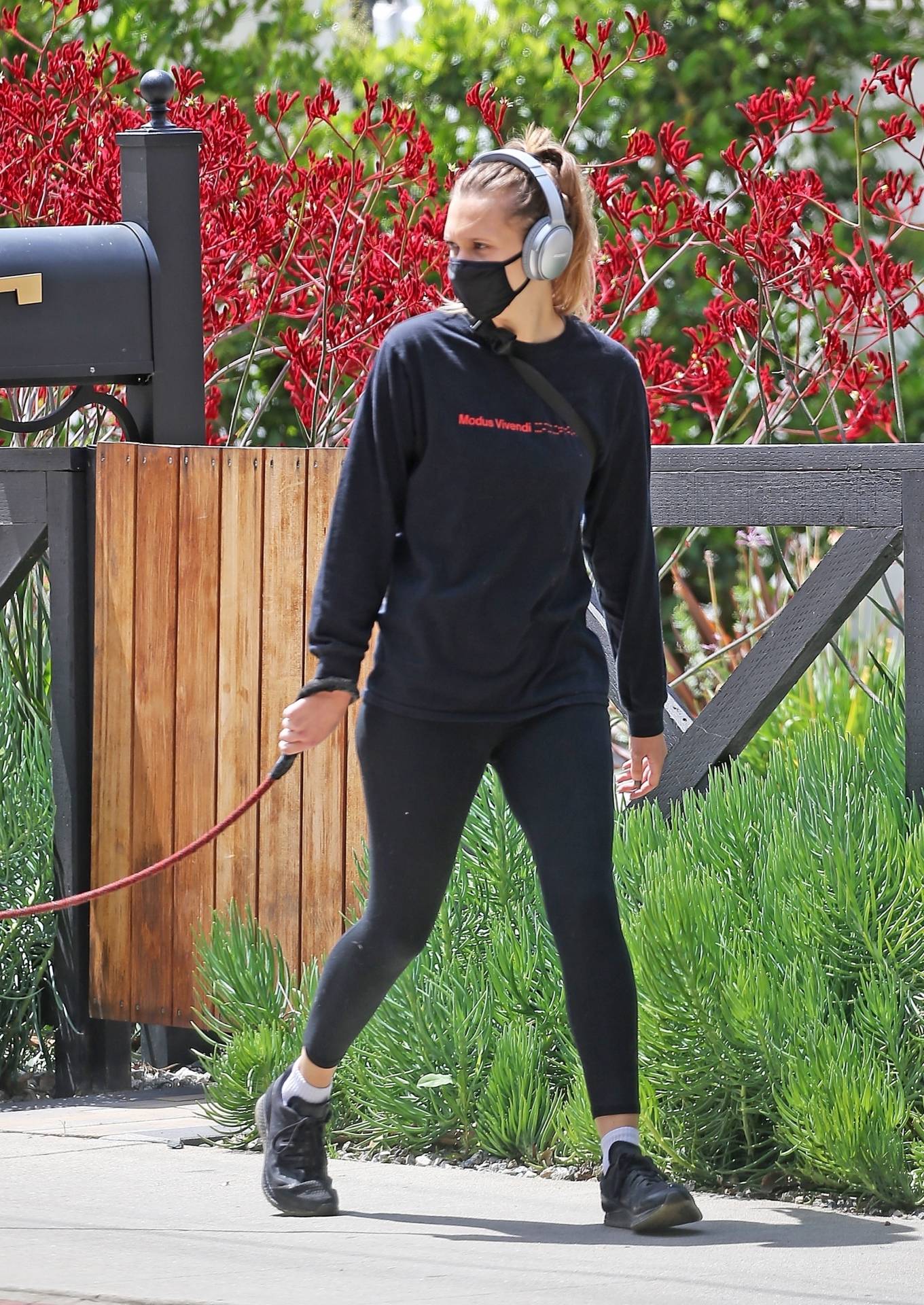 Teresa Palmer 2020 : Teresa Palmer – Out for a walk with her dog in Los Angeles-02