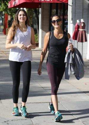Teri Hatcher and Emerson Tenney - Leaving the gym in LA