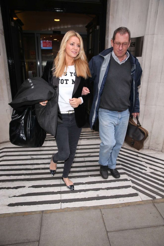 Tess Daly - Leaving the BBC Radio Two studios in London
